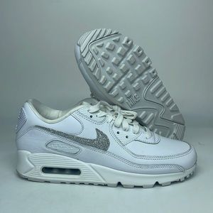 Women’s Nike AirMax 90 SE White/Glossy FJ4579-100 USED Size 9.5